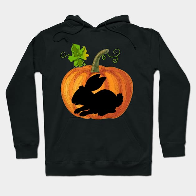 Bunny in pumpkin Hoodie by Flavie Kertzmann